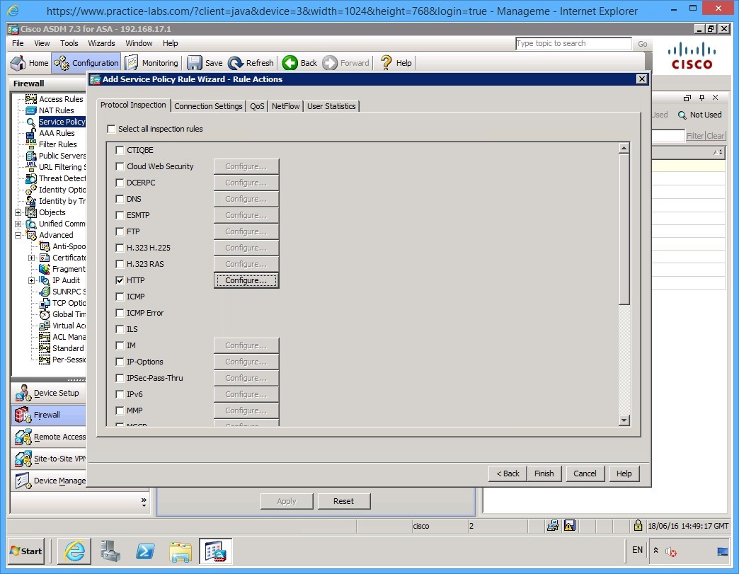 Practice Labs screenshot.